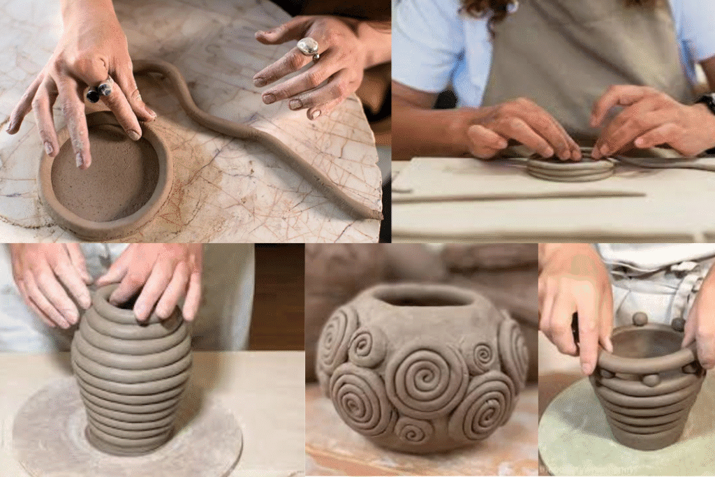 Coil pottery