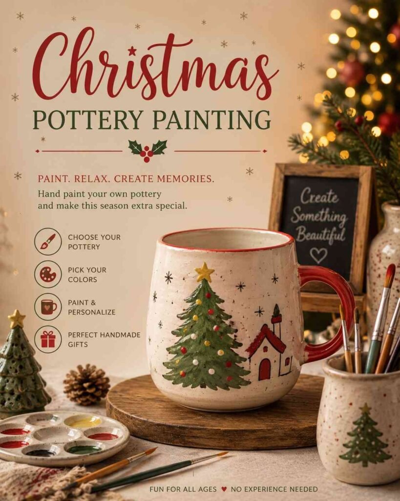 Christmas pottery painting